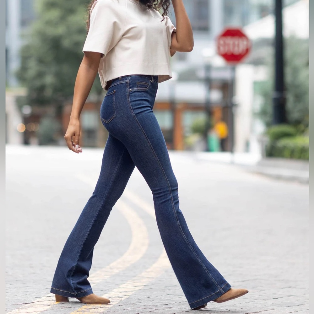 SPANX EveryWear Flare Jeans in Midnight Shade